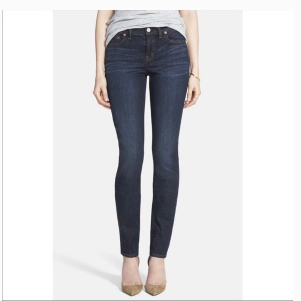 Madewell Dark Wash Alley Straight Jeans